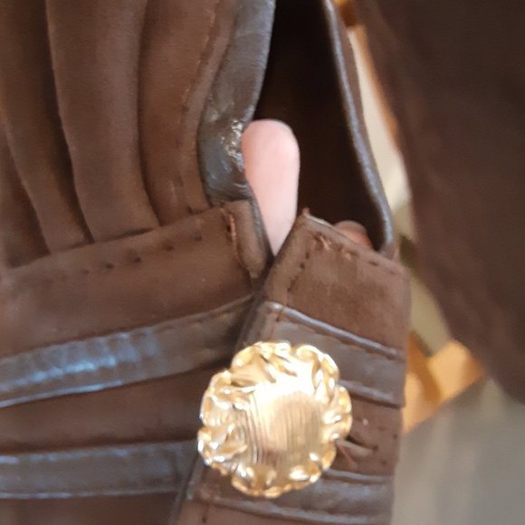 Classic Vintage Brown Genuine Sheepskin Shearling Long Coat Women's Size Small. - Picture 13 of 13